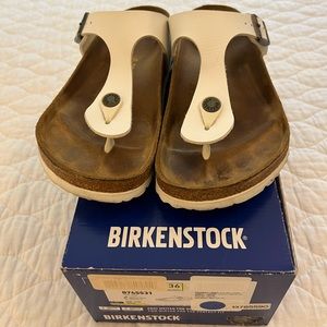 Birkenstock Gizeh Soft bed Sandal White Sz 36